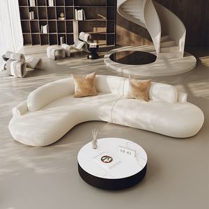 Gedo ชุดโซฟาเข้ามุมรูปตัว L หรูหรามีระดับสำหรับล็อบบี้โรงแรมพื้นที่พักผ่อนร้านเสริมสวยรูปแบบโค้งพิเศษที่สามารถเข้าถึงได้ใหม่ - Product Image 2