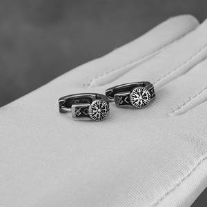 Pendientes de Aro Personalizados de Acero Inoxidable 316L, Elegantes, Impermeables, Estilo Occidental, para Hombre - Product Image 5