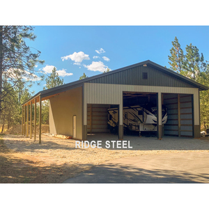 Wind resistance portal frame steel structure outdoor metal simple car shed storage house