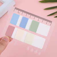 DEXIN Blocs-notes adhésifs transparents multicolores rectangulaires flexibles, pratiques, rapides, légers et portables