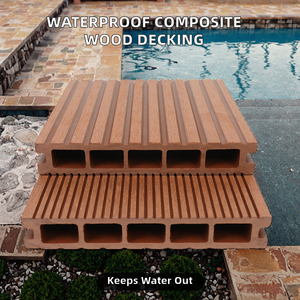 Customized WPC <b>Decking</b> Modern Anti-Slip Square Composite Outdoor Deck - Product Image 1