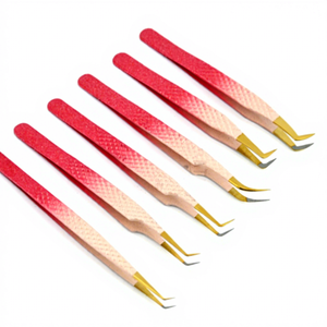 แหนบปลายขนตาแบบโค้งงอ45แหนบปริมาณ90องศาสำหรับการต่อขนตาสแตนเลส - Product Image 1