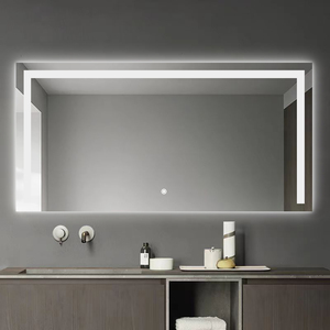 Espejo <span class=keywords><strong>de</strong></span> <span class=keywords><strong>diseño</strong></span> inteligente, luz Led, detección <span class=keywords><strong>de</strong></span> inducción, espejo <span class=keywords><strong>de</strong></span> <span class=keywords><strong>baño</strong></span> antivaho, pantalla táctil rectangular grande - Product Image 2