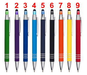 Customized Screen Printing Logo Aluminum Stick Model Phone New Soft Rubber Stylus Press Spray Metal <b>Ballpoint</b> <b>Pen</b> for Gift - Product Image 6