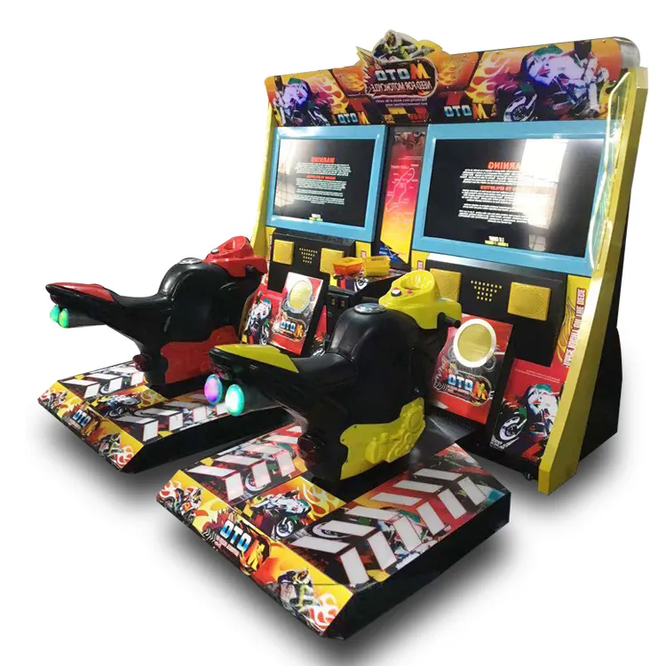 Video Game Arcade Baru 2 Pemain Game Balap Motor Super Game Balap Keterampilan Gila