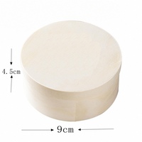 Boîte en bois de peuplier écologique pour gâteau basque, de forme ronde, idéale pour la pâtisserie et les décorations de fêtes et de mariages