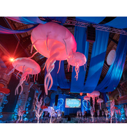 Jouet gonflable à LED, en forme de méduse, ballon de décoration, méduses avec lumière RGB, pour fête, événement, festival musical