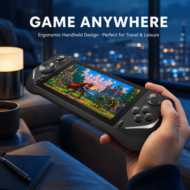 Portable Retro Handheld Arcade Game Console Dual Precision Joystick for TV Output Wireless Gamepad Rechargeable Battery