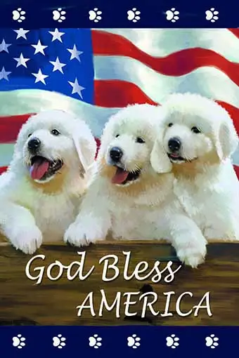 神はアメリカの愛国心が強い星条旗12x18インチの庭の旗を祝福します7月4日独立両面カラーライフ