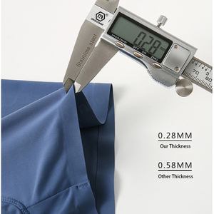 Calzoncillos bóxer de seda de hielo de verano para hombre de color sólido sin etiqueta de talla grande cuatro esquinas ropa interior para Hombre Bañadores con logotipo personalizado al por mayor - Product Image 4