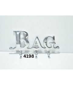 Modern Aluminum <b>Wall</b> <b>Hook</b> Rack with 3 <b>Hooks</b> for Bags <b>Keys</b> Coats-Eco-Friendly Durable Home Decor by Unica Artware - Product Image 2