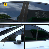 Shasha karbon araba iç aksesuarları karbon Fiber B sütun şerit uyarı dekoratif Subaru WRX 2022 için Sticker koruyun