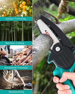 Minimotosierra Eléctrica Industrial Inalámbrica de 4/6 Pulgadas, 21V, para Jardín, Poda, Corte de Madera, Recíproca y Compuesta - Product Image 4