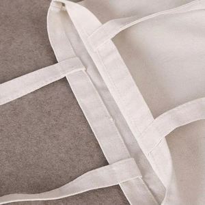 Sacs fourre-tout réutilisables Angyue en toile de coton naturel écologique avec longue poignée, durables, personnalisables, vierges, pour usage promotionnel, sacs d'épicerie - Product Image 2