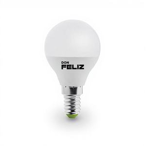 Bombilla LED de Cristal G45 Redonda 3W-9W Luz Cálida 3000K E14 para Uso Residencial Paquete de 6 Don Feliz - Product Image 1