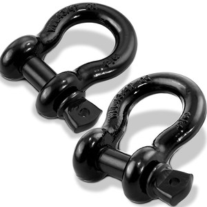 Manilles à anneau en D de 3/4 pouces, capacité de 57000 lb, avec goupille à vis à tête carrée pour ATV, SUV, camion, UTV - Product Image 1