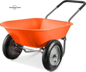 Produit NS Best Choice, <span class=keywords><strong>brouette</strong></span> utilitaire à double roue pour la maison et le jardin, avec pneu pneumatique de 13 pouces, pour la pelouse, le jardinage, la construction, colorée - Product Image 2