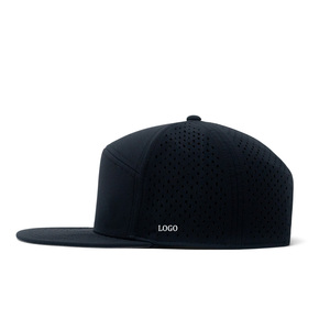 Tùy chỉnh bán buôn melin phẳng vành Snapback hat, casquette gorras, laser cắt đục 6 Bảng điều chỉnh không thấm nước nhanh chóng khô Snap trở lại cap - Product Image 3