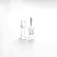 Tubes de brillant à lèvres vides Rouge à lèvres liquide de marque privée unique Tube de brillant à lèvres carré clair de 6.5ml