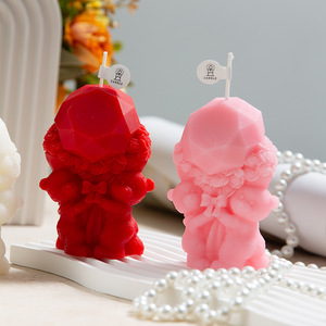 Romantic Heart Bear Scented Soy Wax Candle Rose Bear <b>Ornament</b> Home Atmosphere Decor Gift - Product Image 4