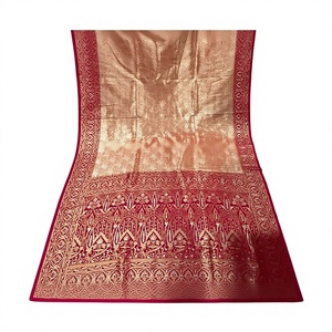 ผ้าซารีวัสุนธารา วิสโคส แบบดั้งเดิม ซึมซับความชื้น ไม่ยับ สำหรับงานปาร์ตี้ ฤดูหนาว - Product Image 1