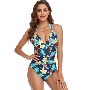 Traje de Baño de una Pieza para Mujer 2025, Color, Cuello en V, Estampado de Leopardo, Traje de Baño, Bikinis, Ropa de Playa - Product Image 2
