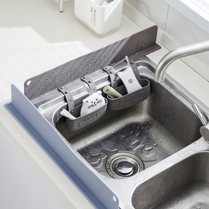 Protecteur d'éclaboussures d'eau en silicone créatif pour évier de cuisine tapis de barrière de comptoir déflecteur de lavage étanche - Product Image 1
