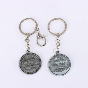 Hot Selling Custom Logo Engraved Round Metal Keychain for Corporate Branding Car Key Accessories and Promotional Giveaways