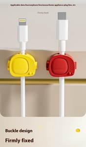 Clip de Cable colorido Soporte de cable ajustable debajo del escritorio Organizador de cables Soporte de cable para mesa de pared - Product Image 6