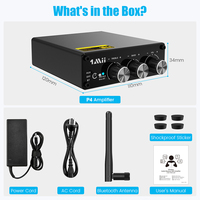 1Mii P4 90W RMS * 2 dijital güç amplifikatörü Bluetooth adaptörü ev sineması Bluetooth 5.3 ses alıcı amplifikatör