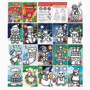 Amazing Christmas Crafts Party Favors Toy Fun Supplies <b>Creative</b> Birthday <b>Gift</b> Foil Art Craft Activity for Kids - Product Image 2
