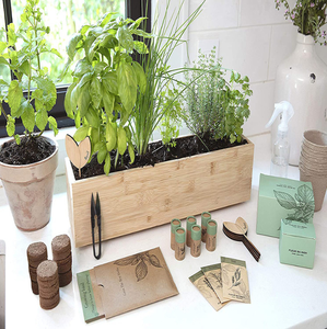 Kit de jardinage d'intérieur sur fenêtre, idées de cadeaux uniques <span class=keywords><strong>pour</strong></span> Pâques <span class=keywords><strong>pour</strong></span> femmes, mamans, amies - Product Image 1