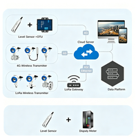 Sensor de Nivel de Agua y Aceite NOVA OEM OBM 4G LoRaWAN NB-IOT con Pantalla LCD, Medidor de Nivel por Radar Inalámbrico