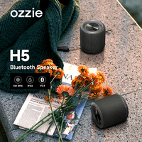 OZ-H5 Mini haut-parleur sans fil portable, lumières LED monocolores, étanche IPX4, batterie 200-500mAh, 15 heures d'autonomie