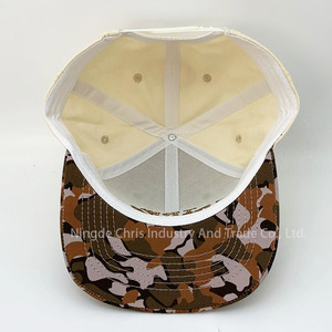 Bán buôn 6 Bảng điều chỉnh cá tính giản dị hai giai điệu thể thao ngoài trời hat thêu logo gorras Snap trở lại Camo tùy chỉnh Mũ bóng chày - Product Image 3