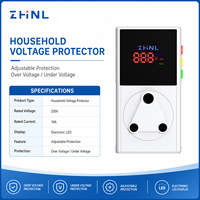 Protecteur de tension domestique d'affichage électronique réglable de 230V 16A pour le réfrigérateur de climatiseur avec la Protection de surintensité