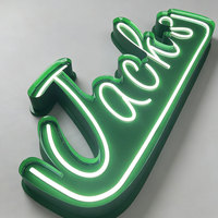 Letrero de Neón Personalizado con Logotipo de Tienda, Letrero Luminoso LED de Acero Inoxidable para Exteriores