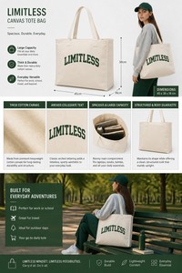 Eco Friendly Cotton <b>Canvas</b> Tote <b>Bag</b> <b>Large</b> Capacity Reusable Oversized Shoulder <b>Bag</b> with inner Pocket for Women Grocery Shopping - Product Image 5