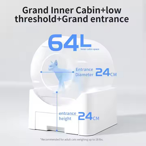 Bac à litière rond automatique en PVC écologique, remplacement de litière en un clic via application mobile, protection de sécurité, grande capacité - Product Image 3