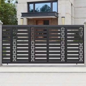 Puertas giratorias plegables deslizantes de doble apertura de aleación de aluminio automáticas para patio de Villa de lujo ligeras modernas duraderas - Product Image 2