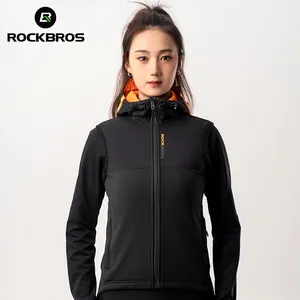 ROCKBROS 맞춤형 퍼 방풍 유틸리티 양털 조끼 겨울 따뜻한 열 면 남성 여성 남녀 공용 사이클링 조끼 재킷