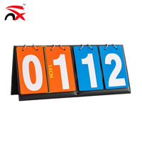 Papan Skor PVC Empat Digit untuk Tenis Meja dengan Penghitung Poin dan Desain Lipat