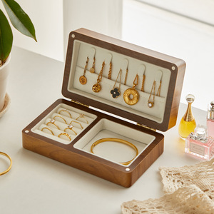 Caja de joyería estilo chino con diseño de danza del león, caja de regalo de madera con compartimentos divididos, regalo de boda o San Valentín - Product Image 3