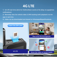 Caméra embarquée AZDOME S58 2K+1080P+1080P 3 canaux 4G LTE avec capteur G, super condensateur, vision nocturne, Wifi, GPS