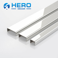 Bande de transition en acier inoxydable de haute qualité, étanche et durable, pour plafond, bordure dorée brillante, profil en U pour carrelage, norme australienne