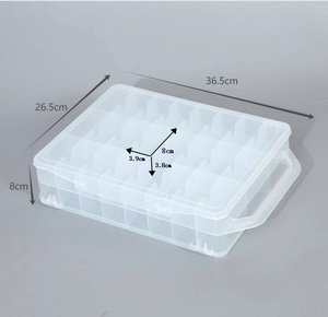 Transparent PP <b>Storage</b> <b>Box</b> 46 Compartment Organizer Case Square Portable Holder for Nail Polish Car Essentials - Product Image 2