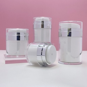 15ml 30ml 50ml <b>Empty</b> Plastic Airless Pump Cream <b>Jar</b> 50g Double Wall Vacuum <b>Jars</b> for Cosmetic Skincare Packaging - Product Image 1