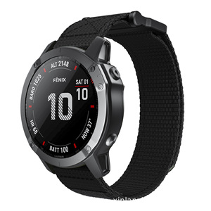 Bracelet de montre en nylon respirant de 26 mm pour Garmin <span class=keywords><strong>Fenix</strong></span> <span class=keywords><strong>7</strong></span>/7Pro/<span class=keywords><strong>6</strong></span>/<span class=keywords><strong>6</strong></span> Pro/5/5 Plus/Epix/Instinct, bracelet de remplacement - Product Image 2