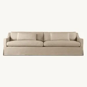 Desain Modern bantal Taman kain kursi Interior sandaran tangan klasik Bevel Sofa Set dengan tinggi elastis bantal spons