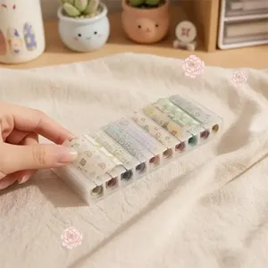 Caja organizadora de 10 compartimentos para papel de transferencia de uñas, impresa en 3D, expositor colorido para almacenamiento de pegatinas de foil, portátil para salón de uñas - Product Image 2